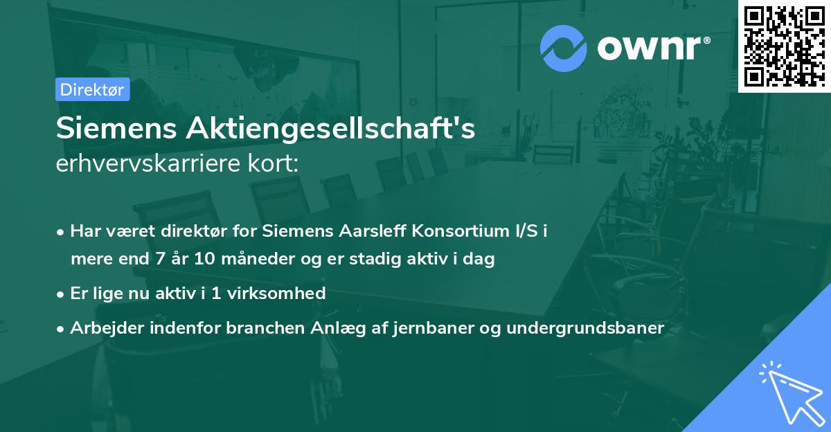 Siemens Aktiengesellschaft's erhvervskarriere kort