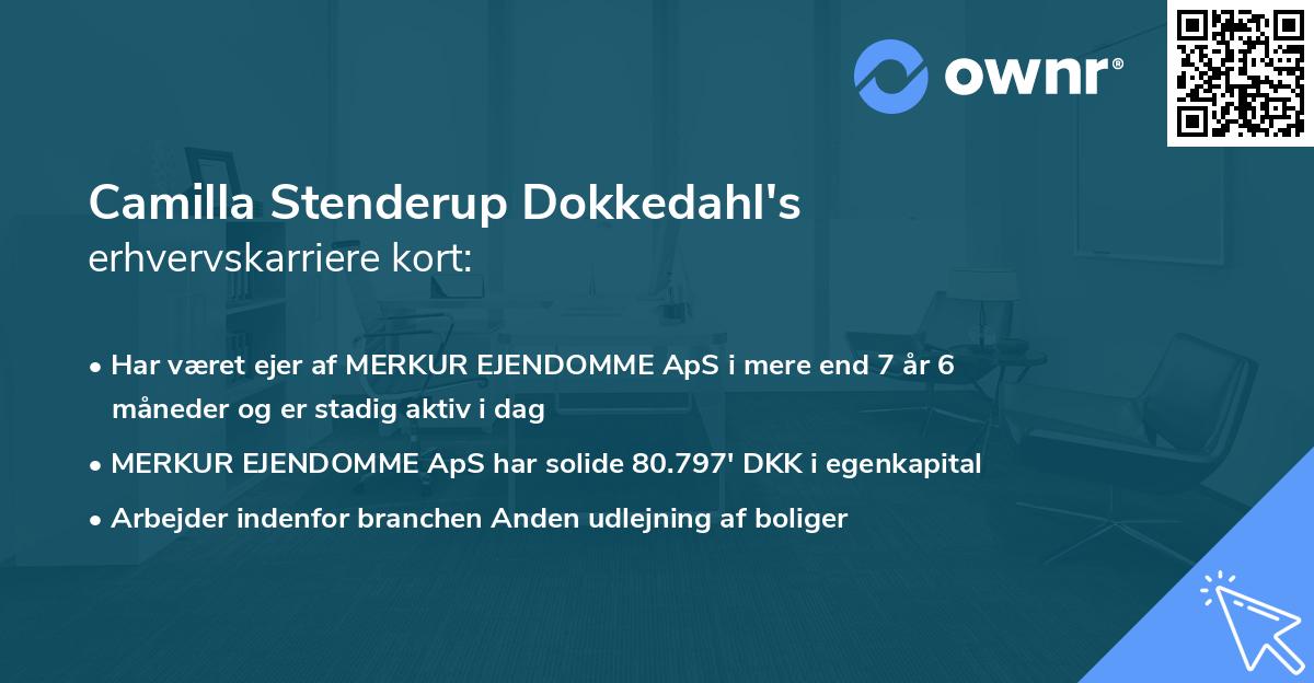 Camilla Stenderup Dokkedahl's erhvervskarriere kort