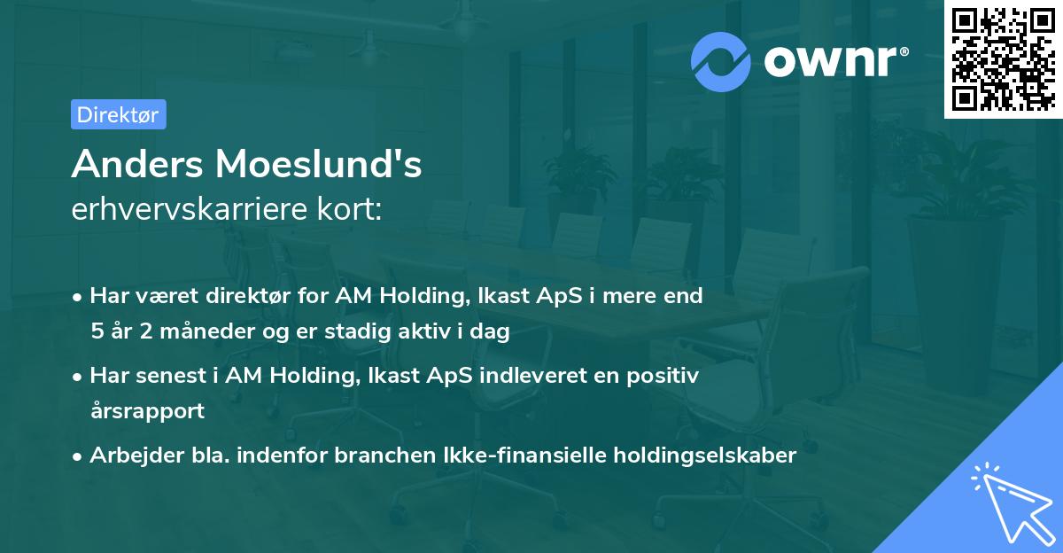 Anders Moeslund's erhvervskarriere kort