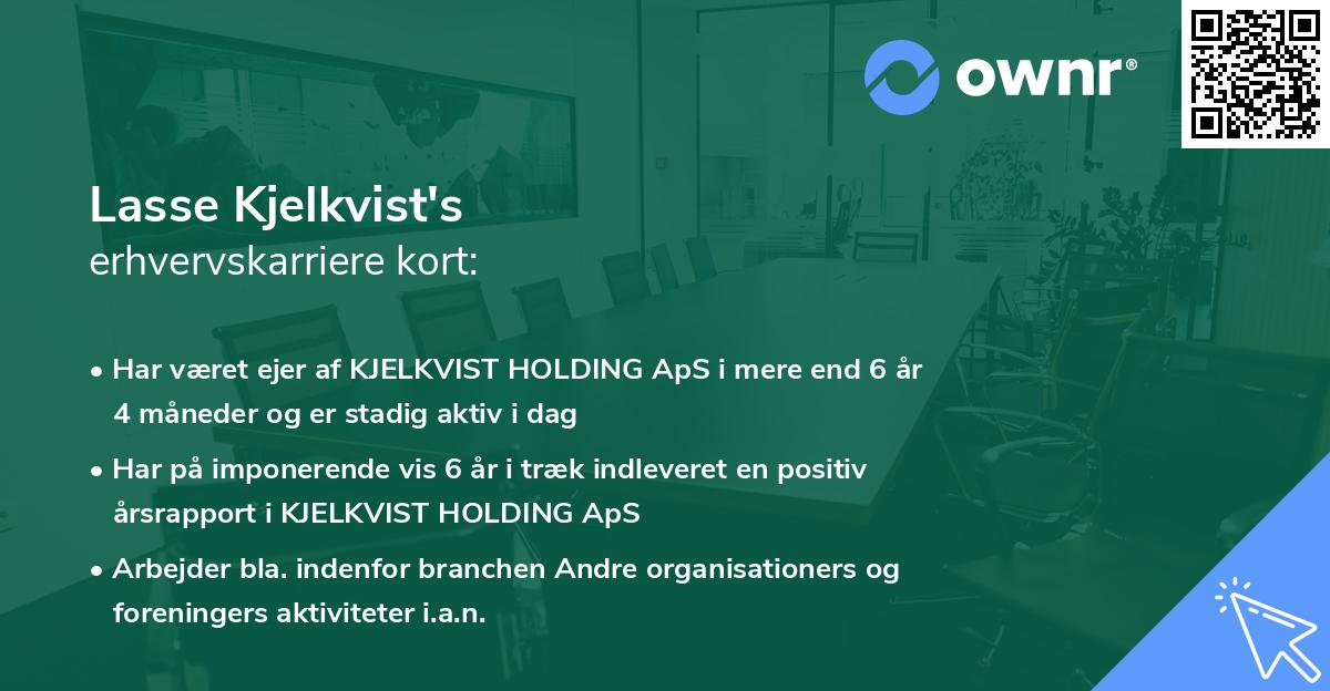 Lasse Kjelkvist's erhvervskarriere kort