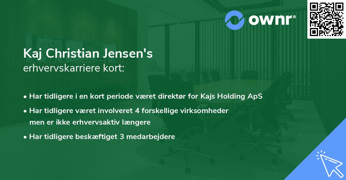 Kaj Christian Jensen's erhvervskarriere kort