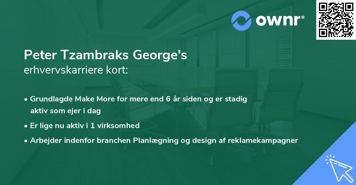 Peter Tzambraks George's erhvervskarriere kort