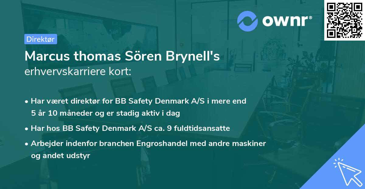 Marcus thomas Sören Brynell's erhvervskarriere kort