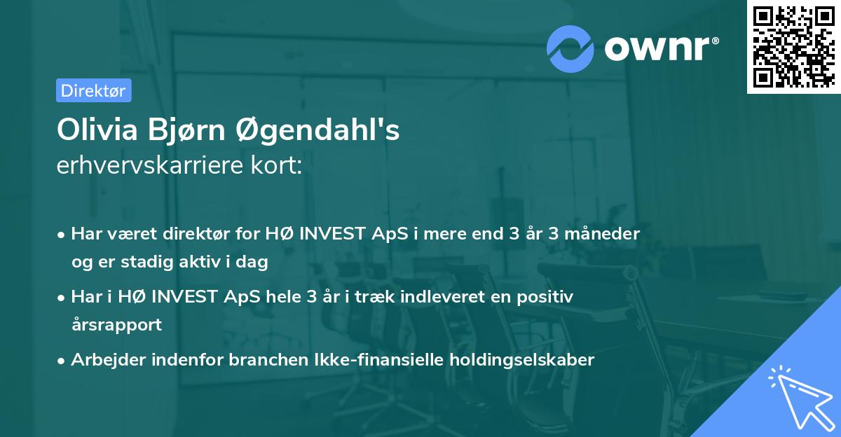 Olivia Bjørn Øgendahl's erhvervskarriere kort