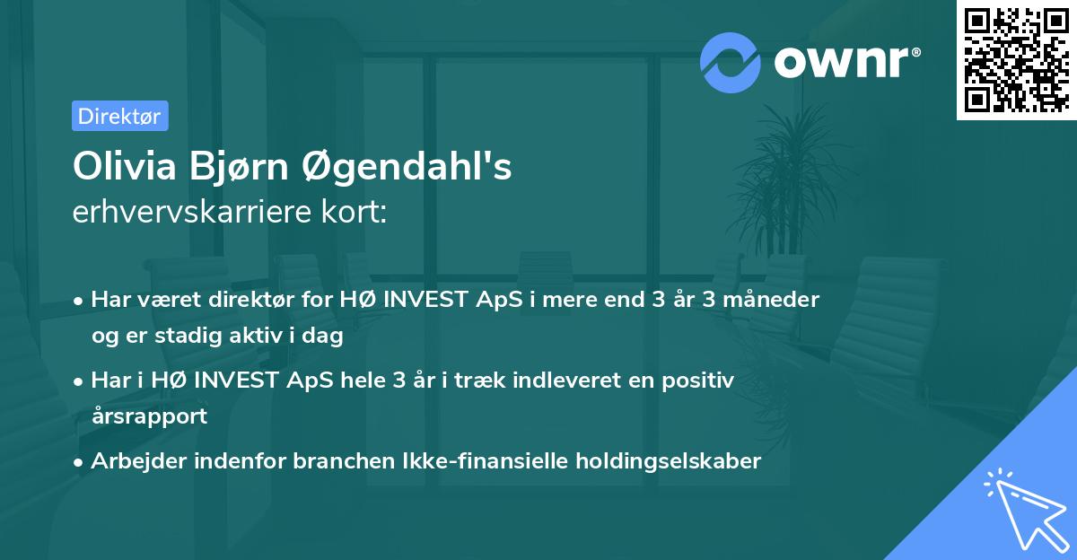 Olivia Bjørn Øgendahl's erhvervskarriere kort
