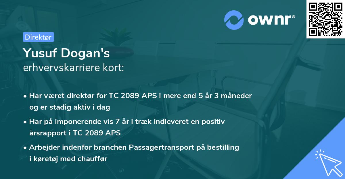 Yusuf Dogan's erhvervskarriere kort