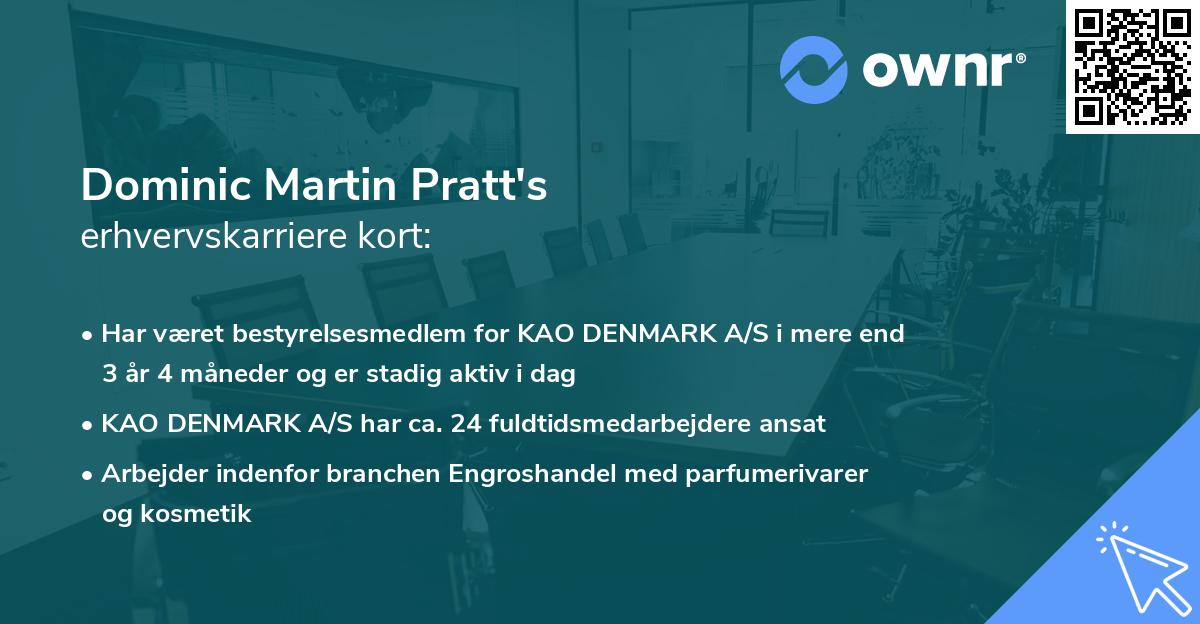 Dominic Martin Pratt's erhvervskarriere kort