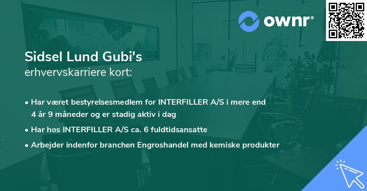 Sidsel Lund Gubi's erhvervskarriere kort