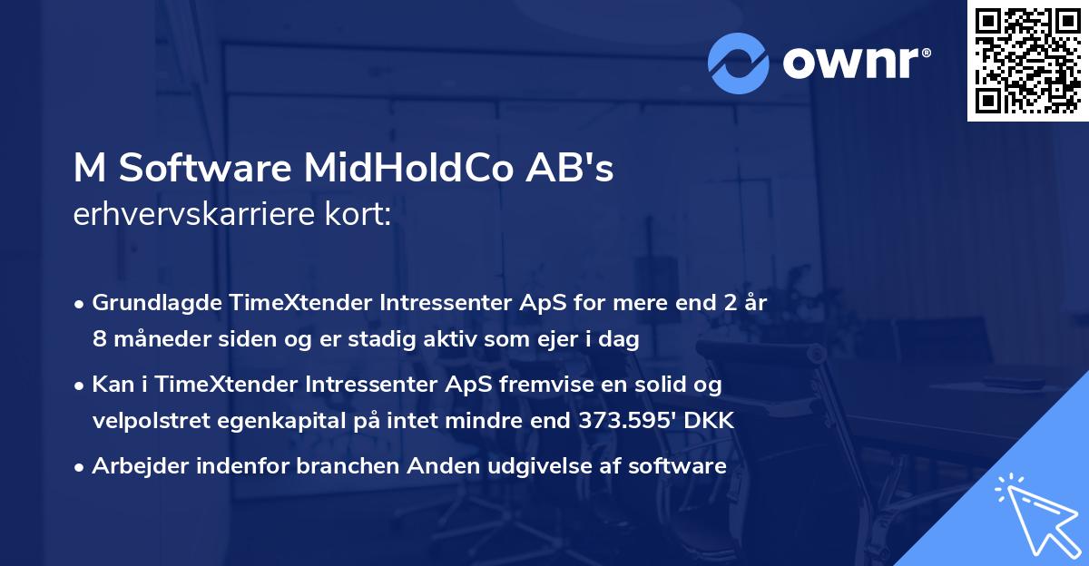 M Software MidHoldCo AB's erhvervskarriere kort