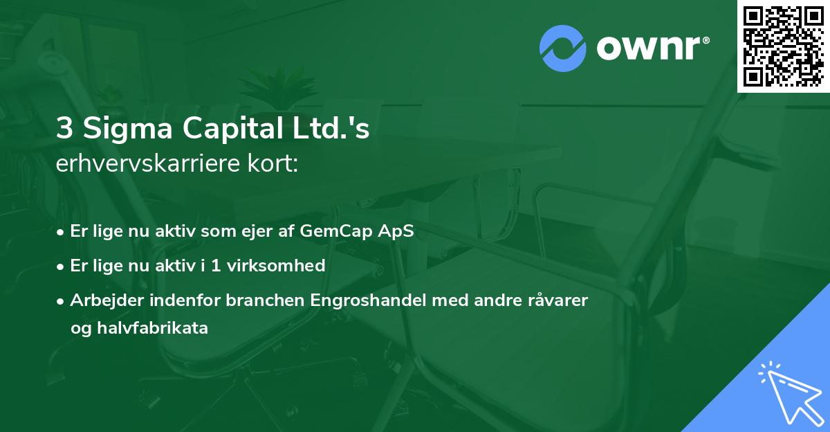 3 Sigma Capital Ltd.'s erhvervskarriere kort