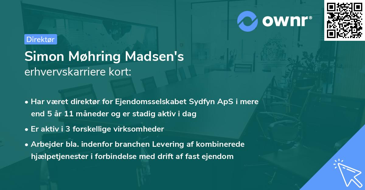 Simon Møhring Madsen's erhvervskarriere kort