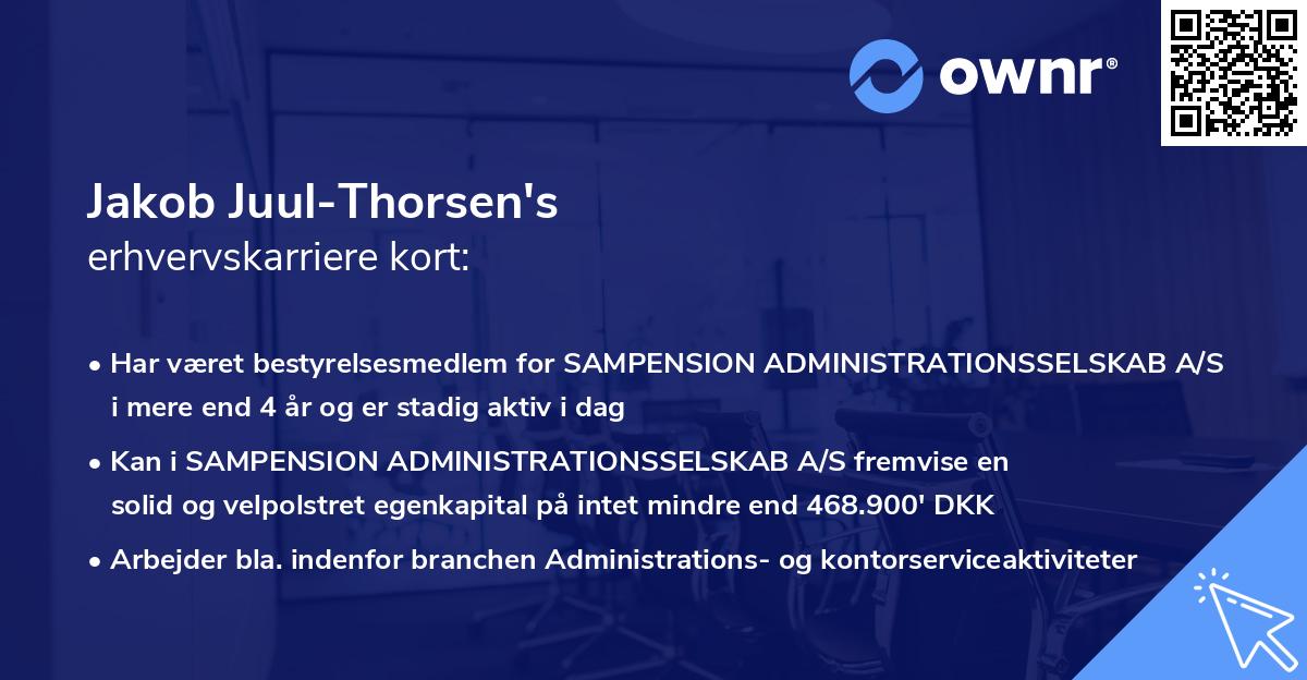 Jakob Juul-Thorsen's erhvervskarriere kort