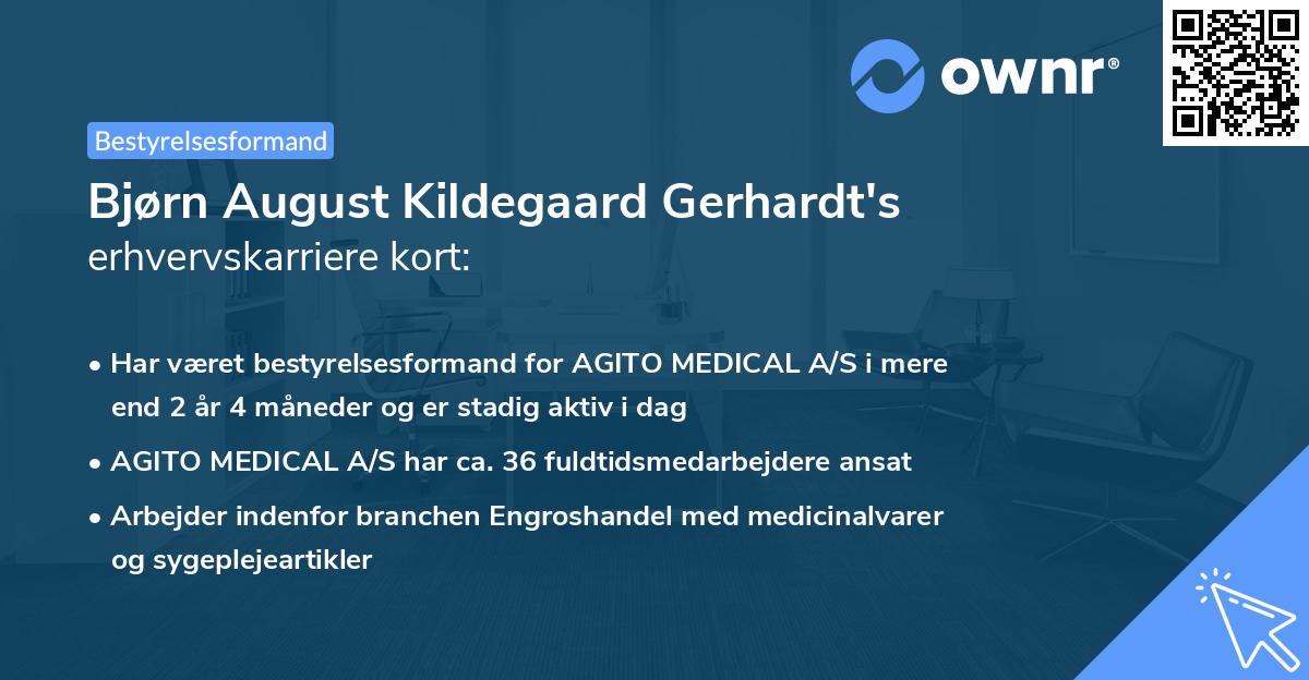 Bjørn August Kildegaard Gerhardt's erhvervskarriere kort