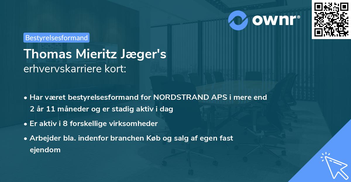 Thomas Mieritz Jæger's erhvervskarriere kort
