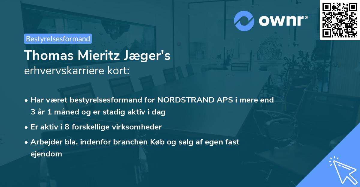 Thomas Mieritz Jæger's erhvervskarriere kort