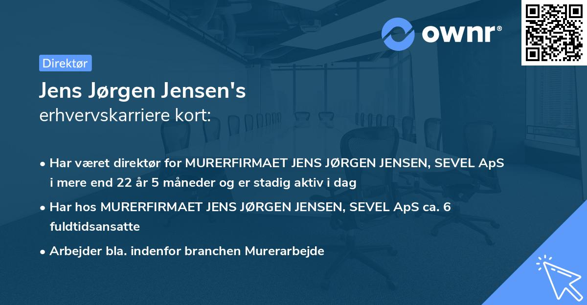 Jens Jørgen Jensen's erhvervskarriere kort