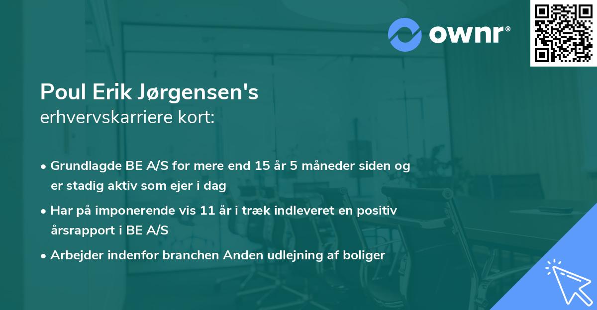 Poul Erik Jørgensen's erhvervskarriere kort