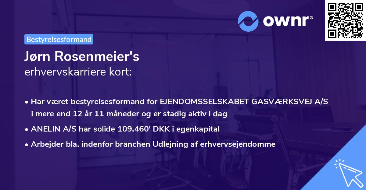 Jørn Rosenmeier's erhvervskarriere kort
