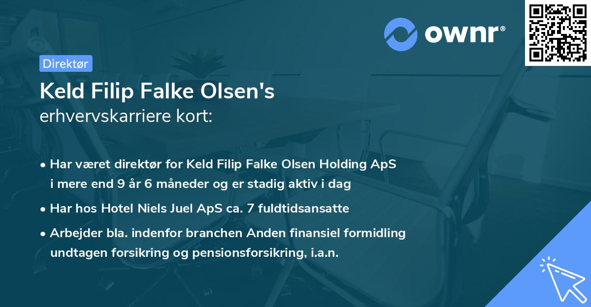 Keld Filip Falke Olsen's erhvervskarriere kort