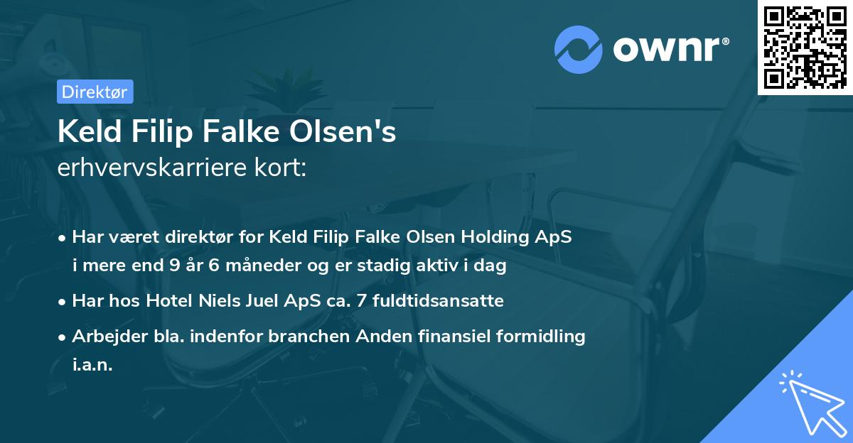 Keld Filip Falke Olsen's erhvervskarriere kort