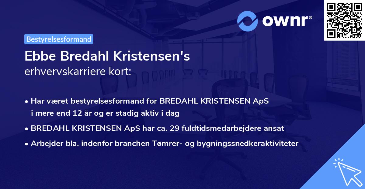 Ebbe Bredahl Kristensen's erhvervskarriere kort