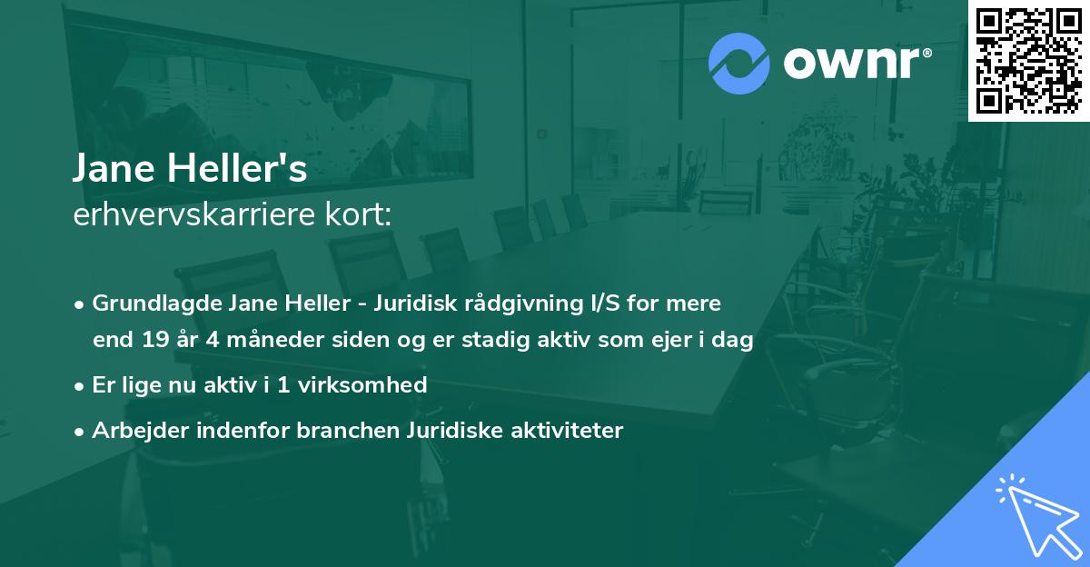 Jane Heller's erhvervskarriere kort