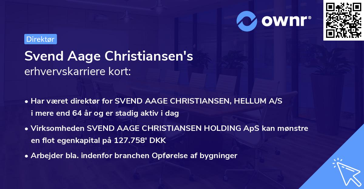 Svend Aage Christiansen's erhvervskarriere kort