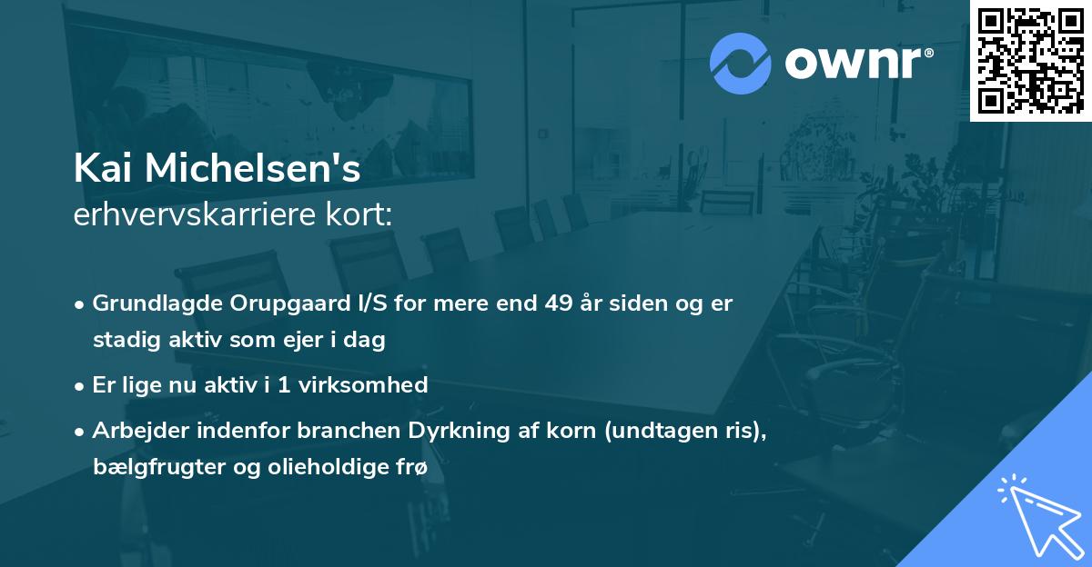 Kai Michelsen's erhvervskarriere kort