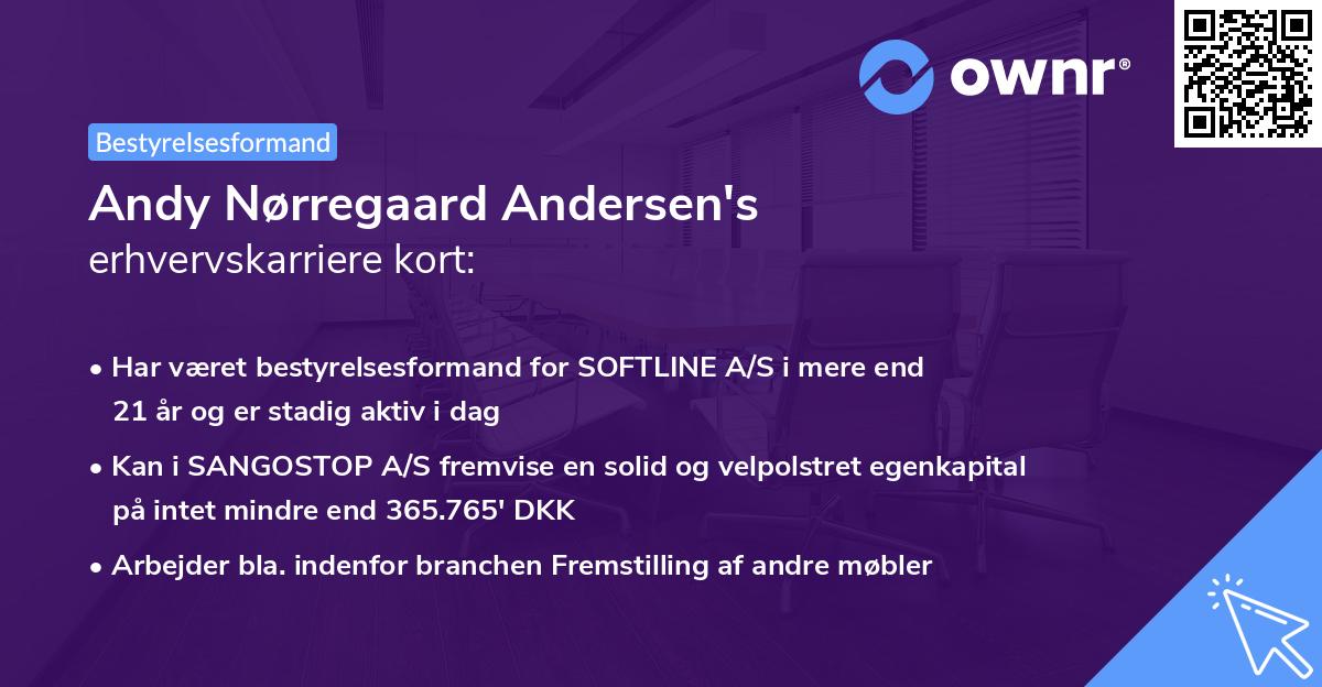 Andy Nørregaard Andersen's erhvervskarriere kort