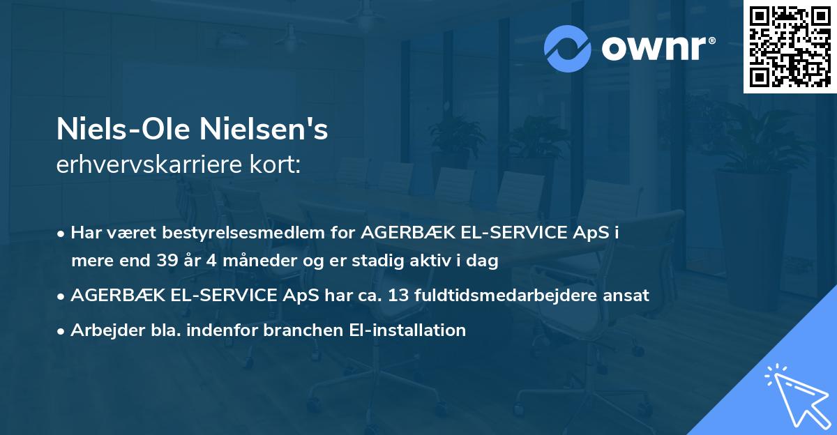 Niels-Ole Nielsen's erhvervskarriere kort