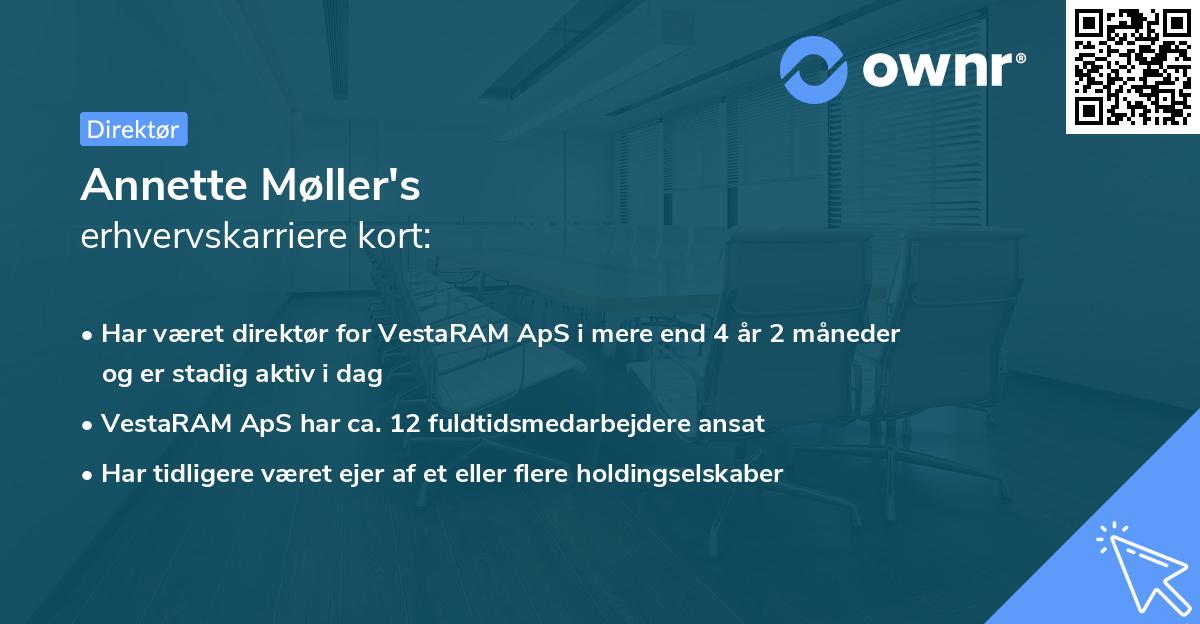 Annette Møller's erhvervskarriere kort