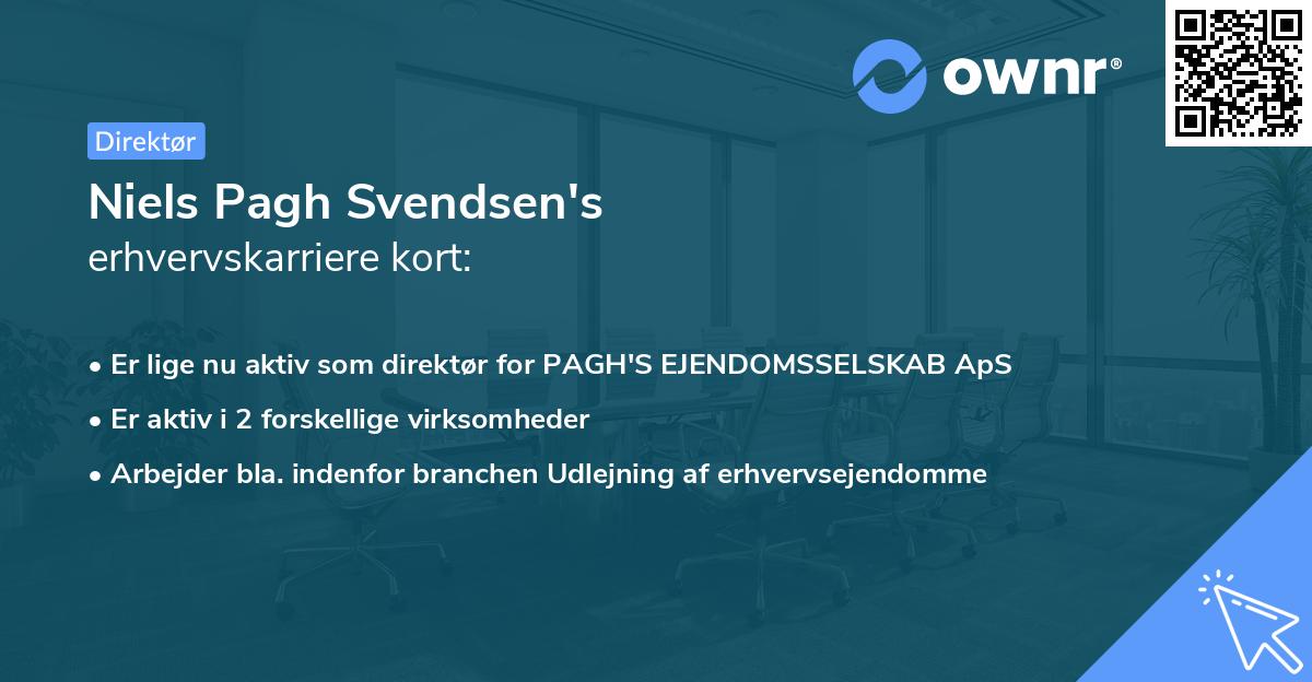 Niels Pagh Svendsen's erhvervskarriere kort