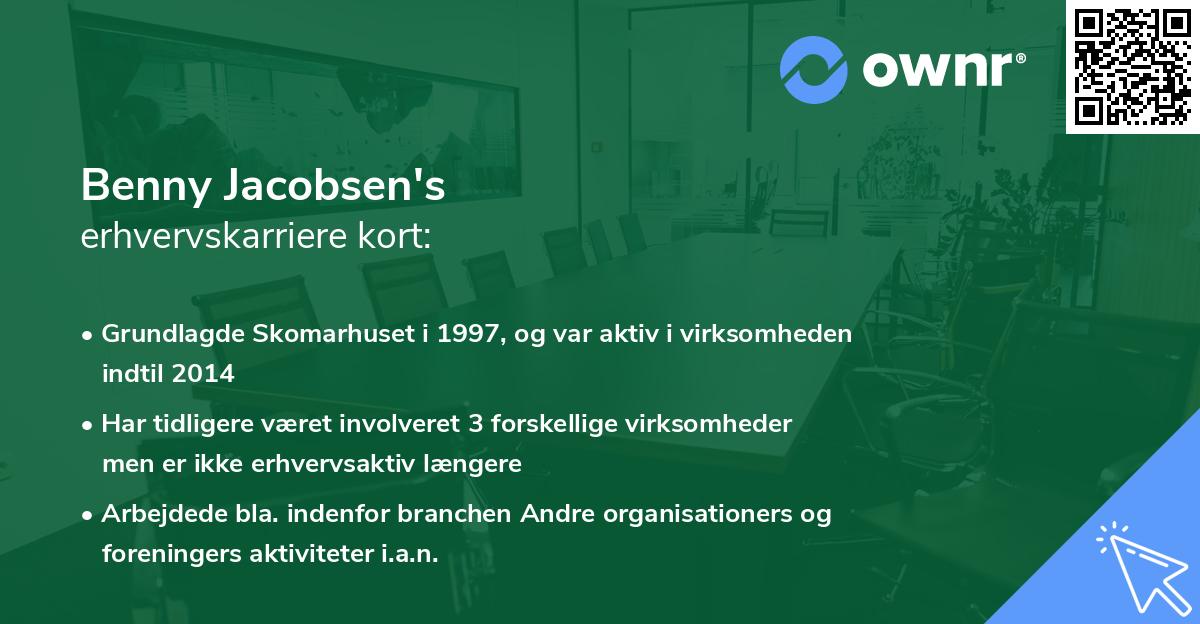 Benny Jacobsen's erhvervskarriere kort