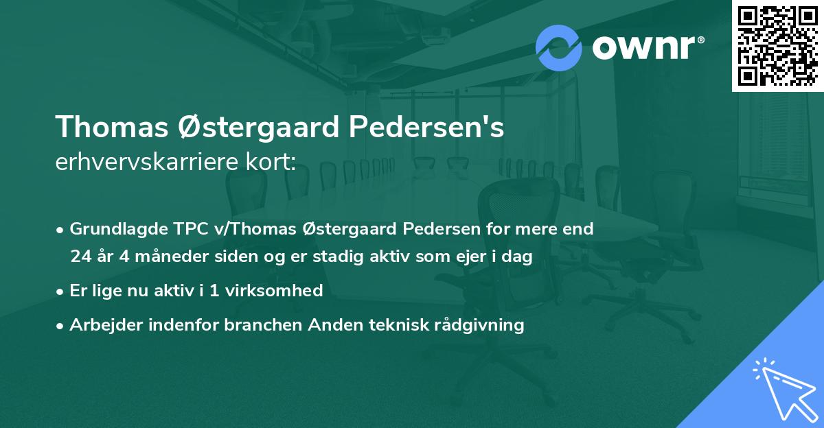 Thomas Østergaard Pedersen's erhvervskarriere kort