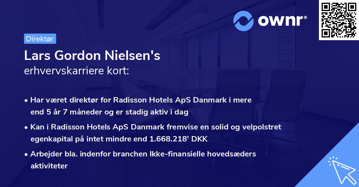 Lars Gordon Nielsen's erhvervskarriere kort