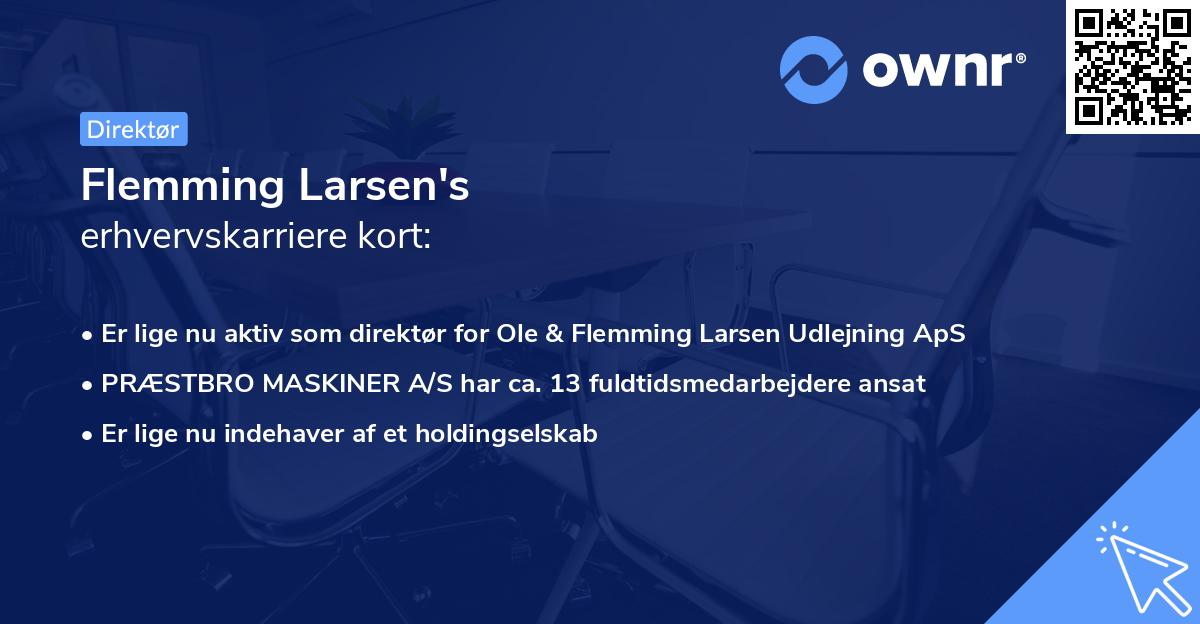 Flemming Larsen's erhvervskarriere kort