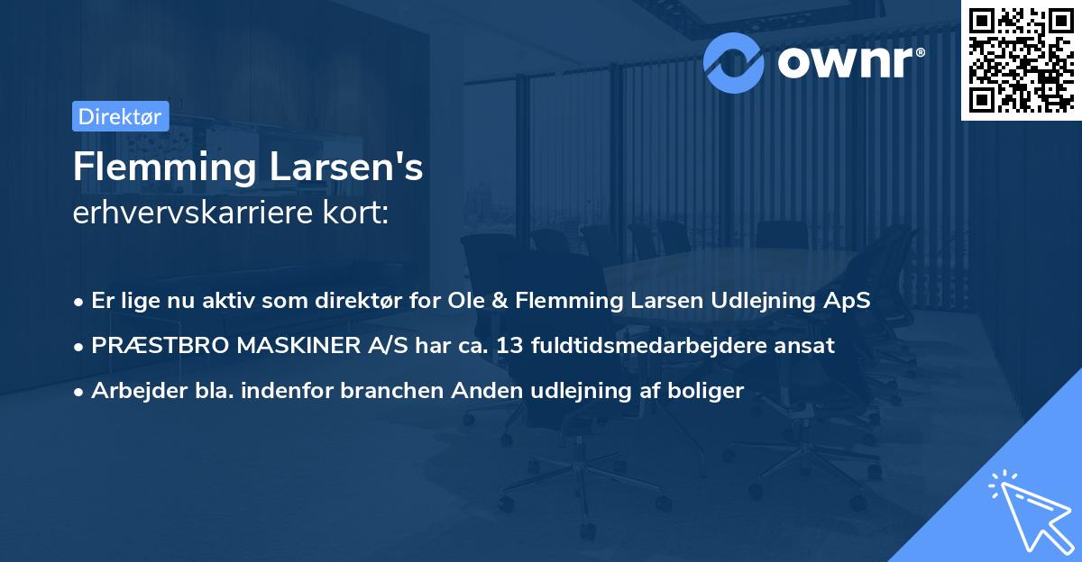 Flemming Larsen's erhvervskarriere kort