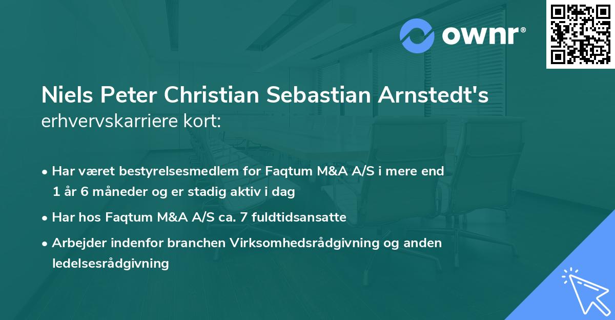 Niels Peter Christian Sebastian Arnstedt's erhvervskarriere kort