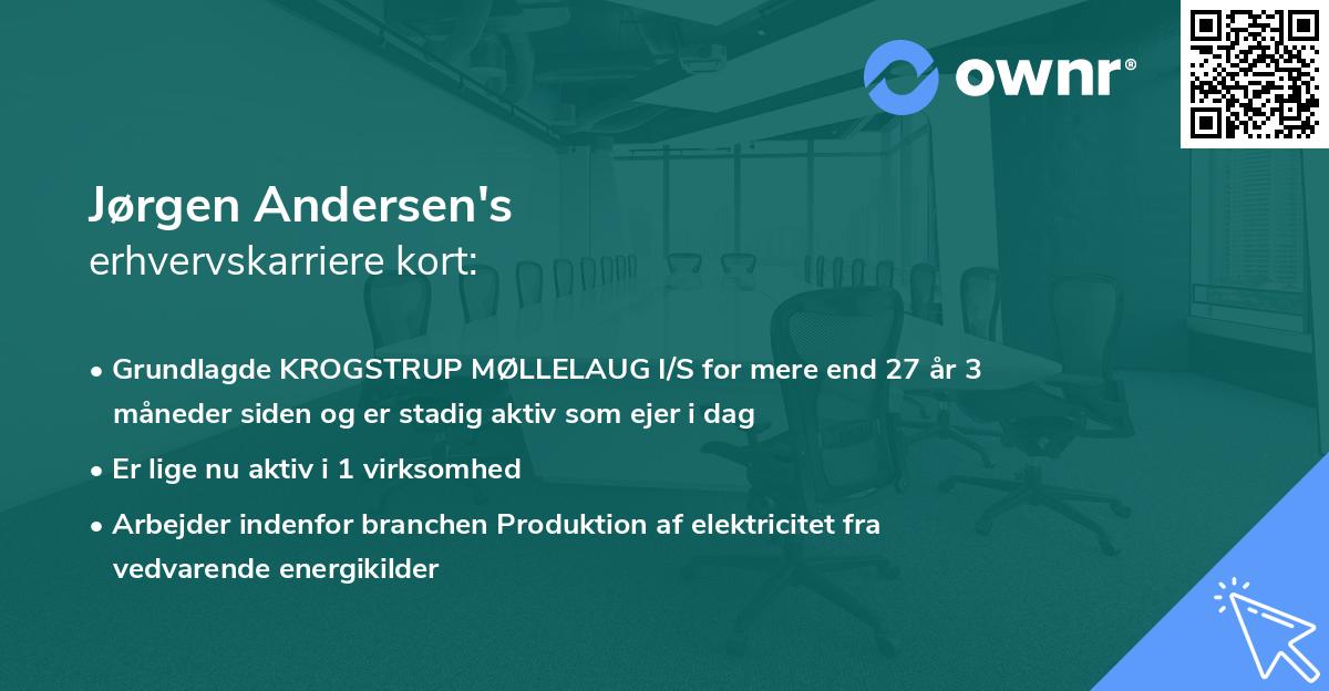 Jørgen Andersen's erhvervskarriere kort