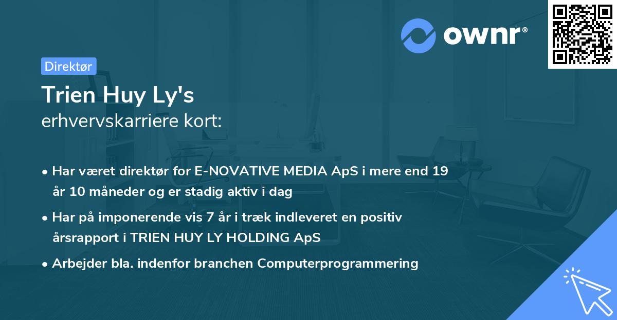 Trien Huy Ly's erhvervskarriere kort