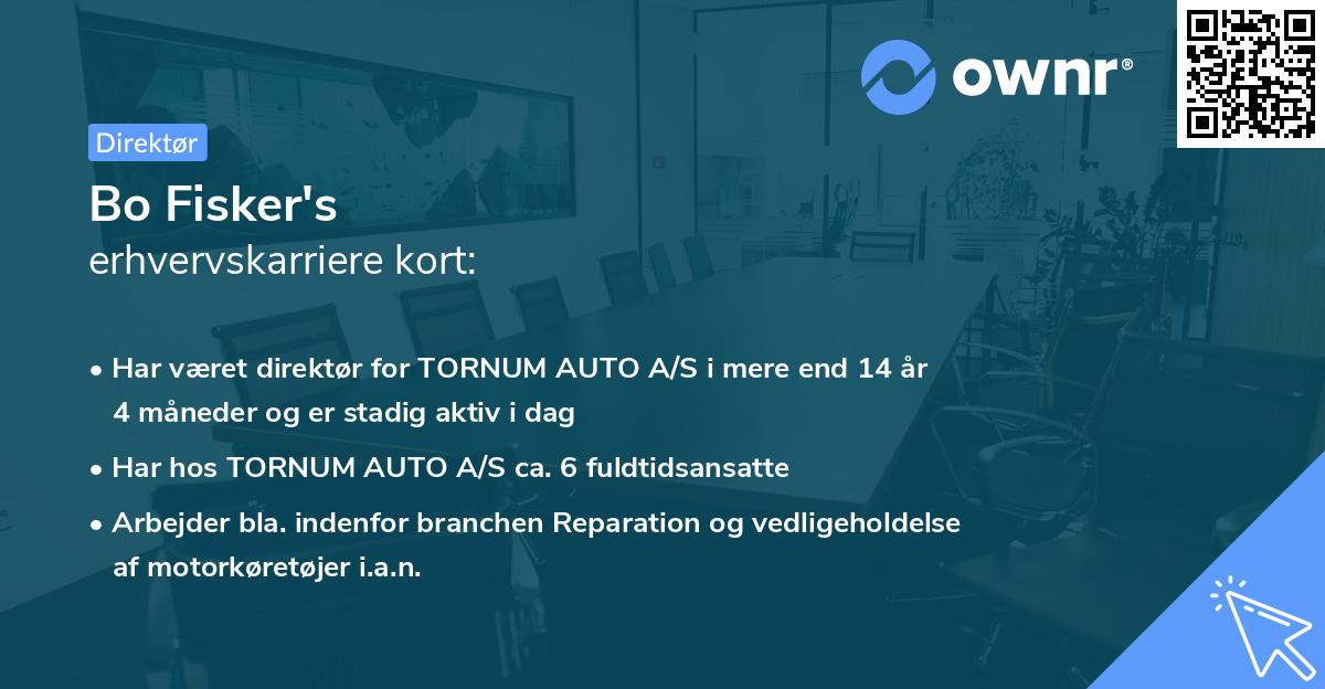 Bo Fisker's erhvervskarriere kort