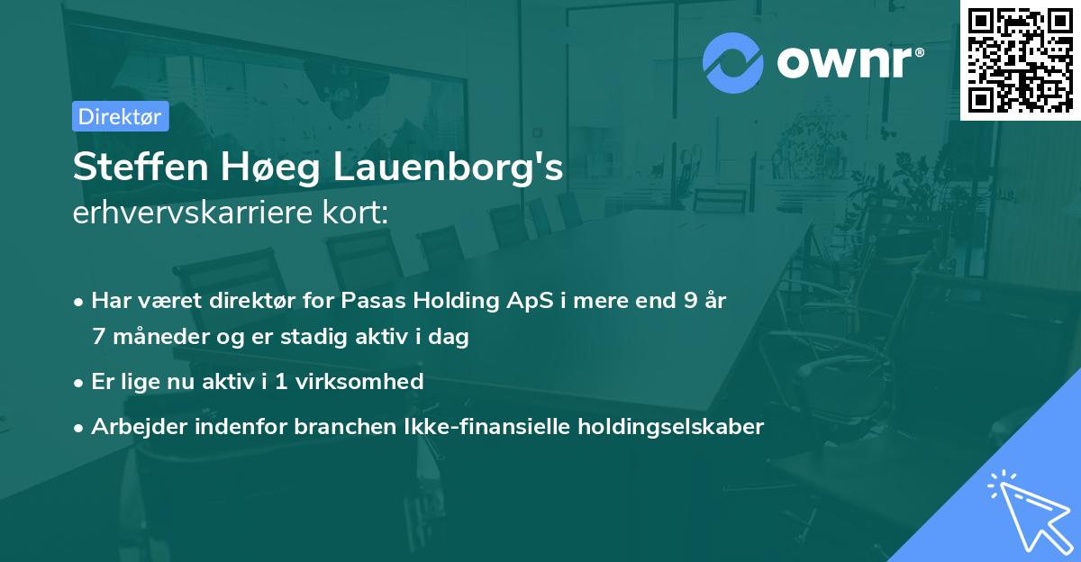 Steffen Høeg Lauenborg's erhvervskarriere kort