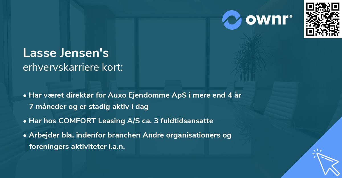 Lasse Jensen's erhvervskarriere kort