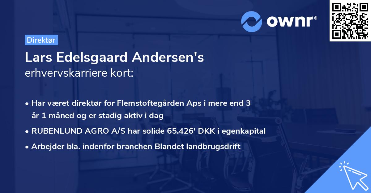 Lars Edelsgaard Andersen's erhvervskarriere kort