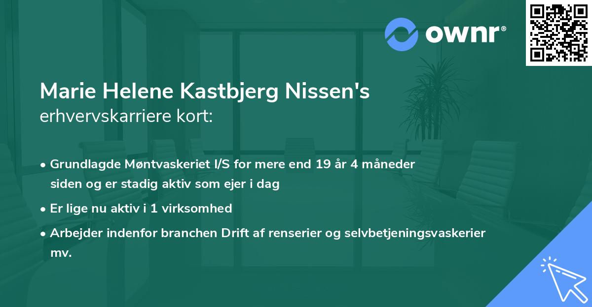 Marie Helene Kastbjerg Nissen's erhvervskarriere kort