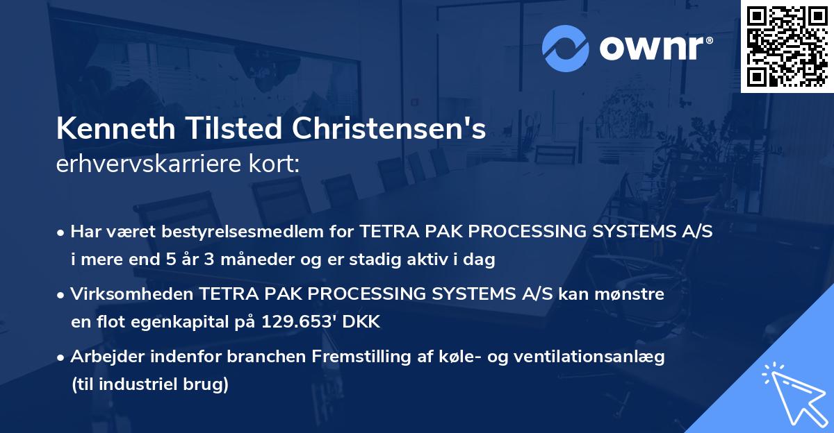 Kenneth Tilsted Christensen's erhvervskarriere kort