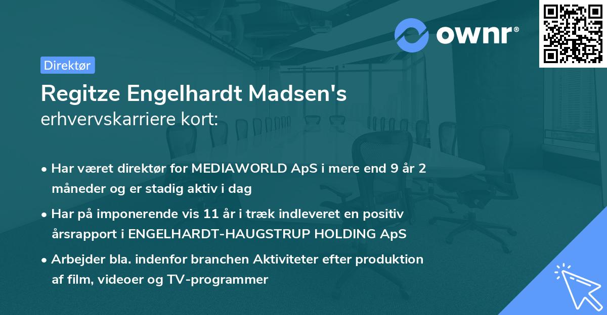 Regitze Engelhardt Madsen's erhvervskarriere kort