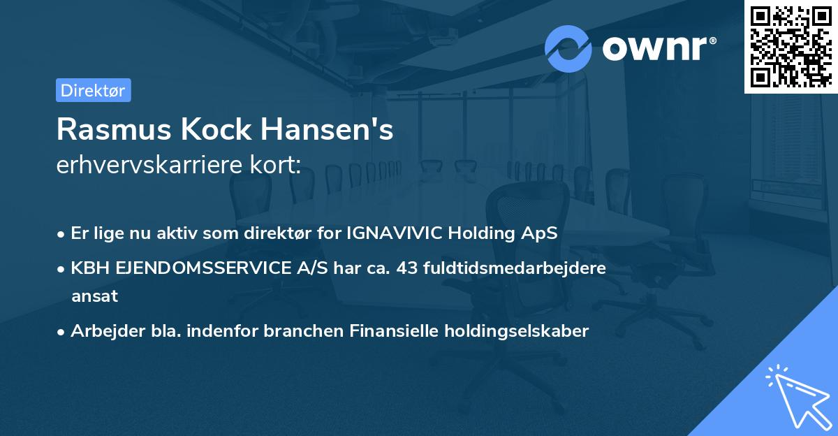 Rasmus Kock Hansen's erhvervskarriere kort