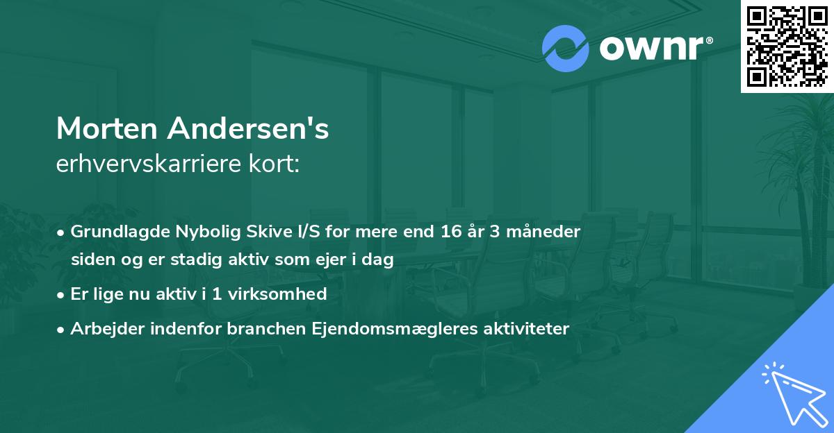 Morten Andersen's erhvervskarriere kort