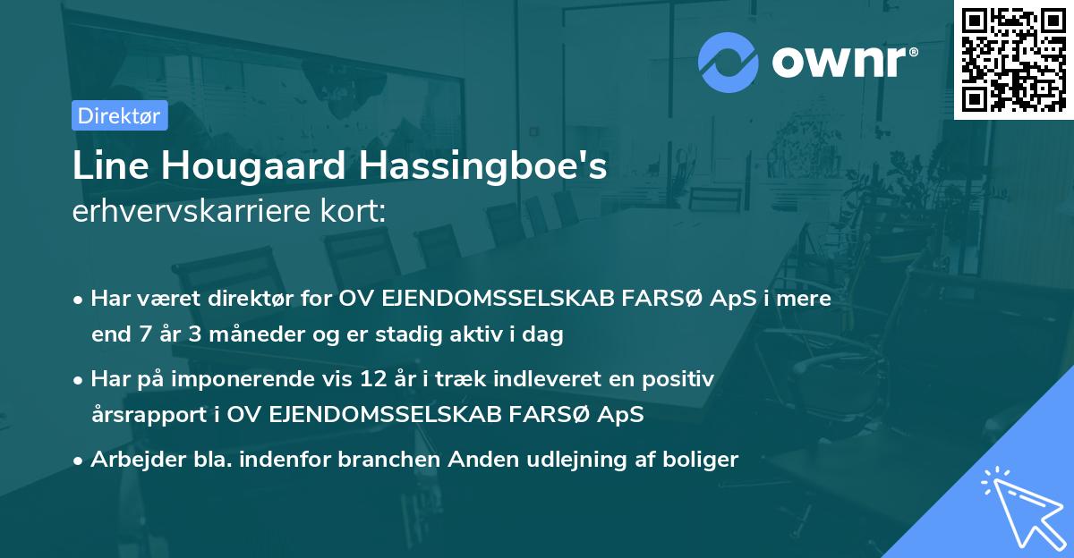 Line Hougaard Hassingboe's erhvervskarriere kort